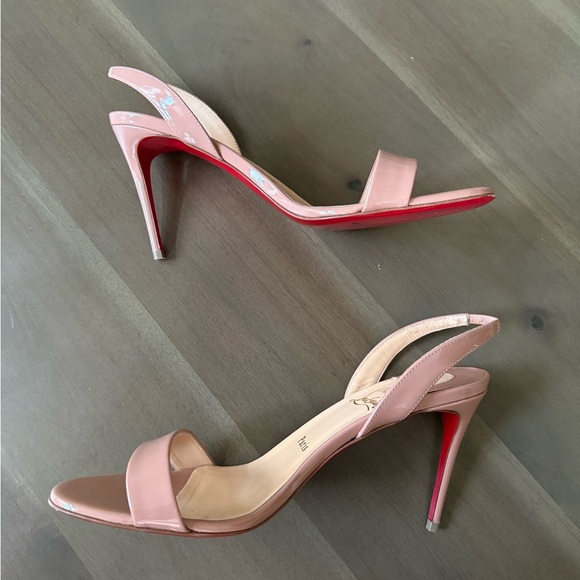 Christian Louboutin Marylin Nude Slingback Heels - Picture 8 of 10